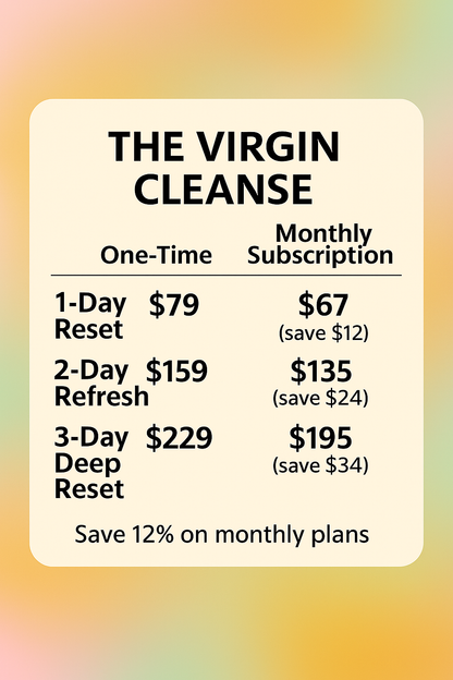 Virgin Juice Cleanse (For Beginner Juicers*)